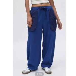 BDG Trish Balloon Cargo Pants Blue Size M
